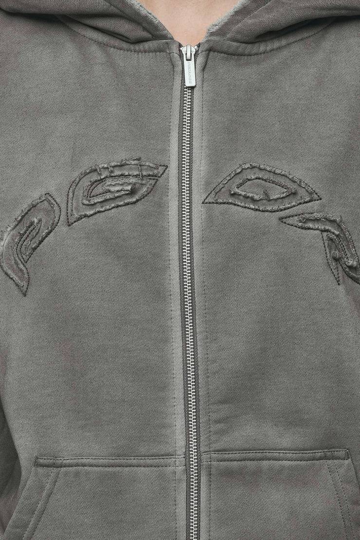 Pegador Julia Oversized Sweat Jacket Oil Dyed Deep Grey Tiefpreis