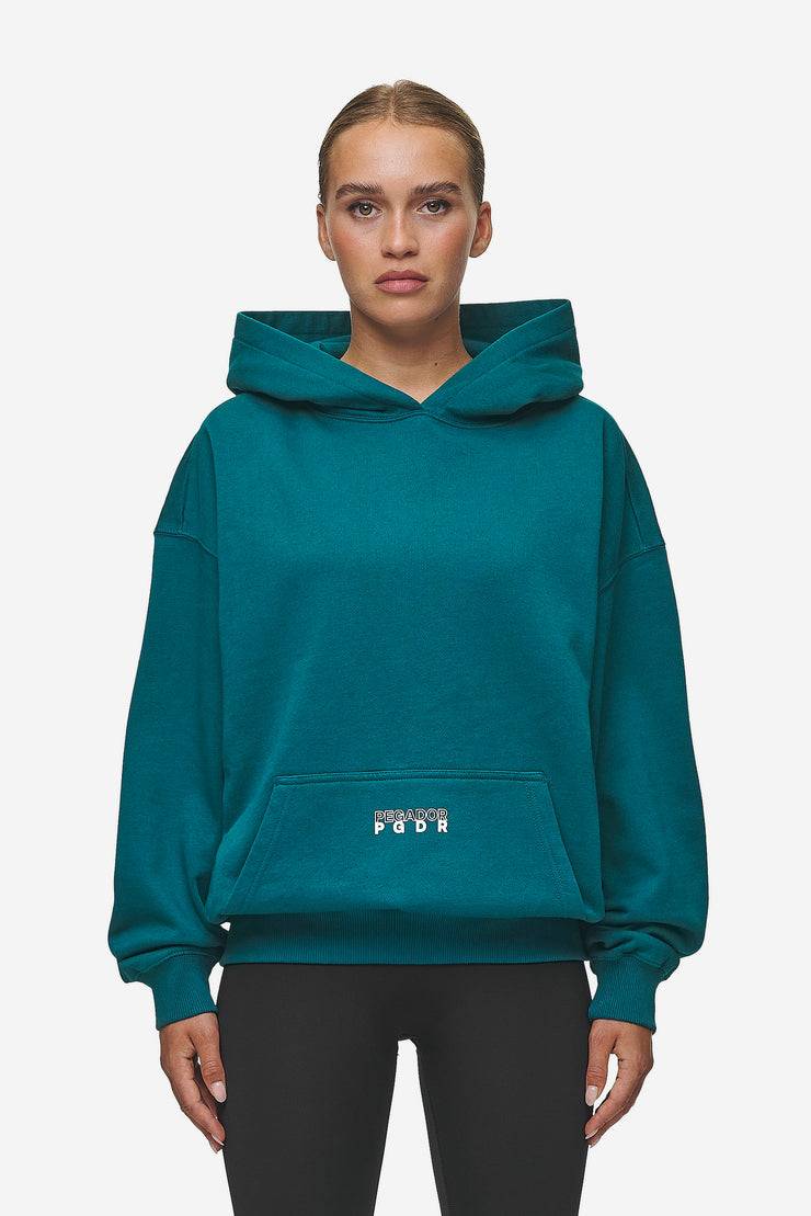 Pegador Nisa Oversized Hoodie Washed Urban Turquoise Wochenangebot