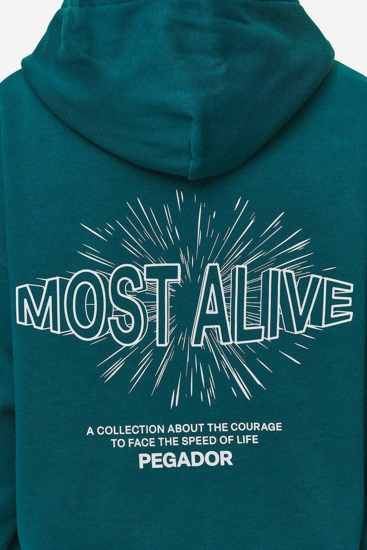 Pegador Nisa Oversized Hoodie Washed Urban Turquoise Wochenangebot
