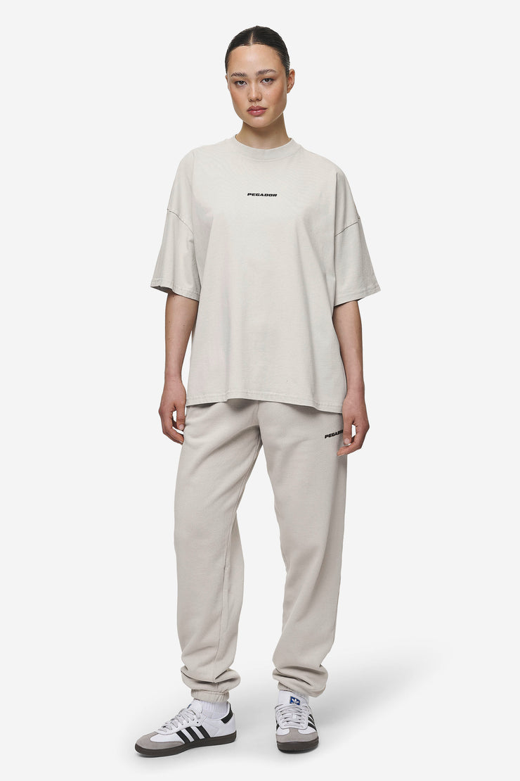 Pegador Bracy Heavy Oversized Tee Washed Moon Grey Black Gum Letzte 2 Tage