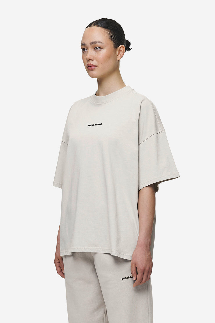 Pegador Bracy Heavy Oversized Tee Washed Moon Grey Black Gum Letzte 2 Tage