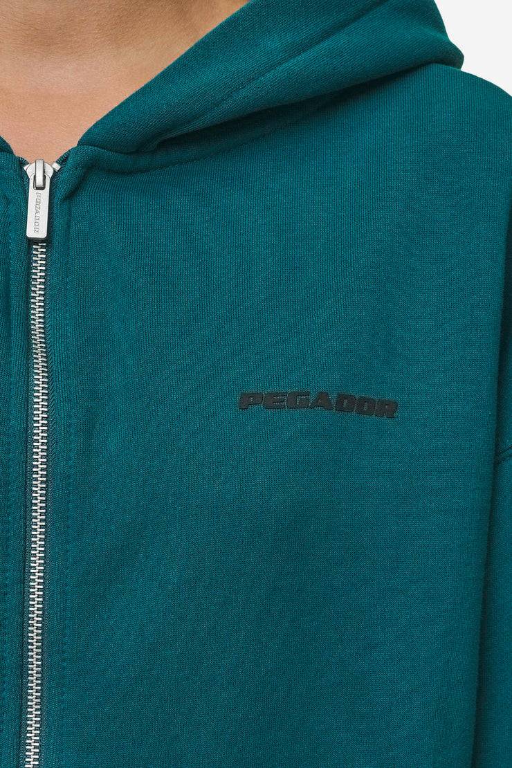 Pegador Clarita Oversized Sweat Jacket Washed Urban Turquoise Black Gum Nur für heute