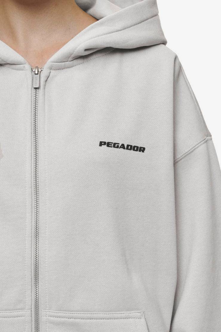 Pegador Clarita Oversized Sweat Jacket Washed Moon Grey Black Gum Sonderangebot der Fabrik