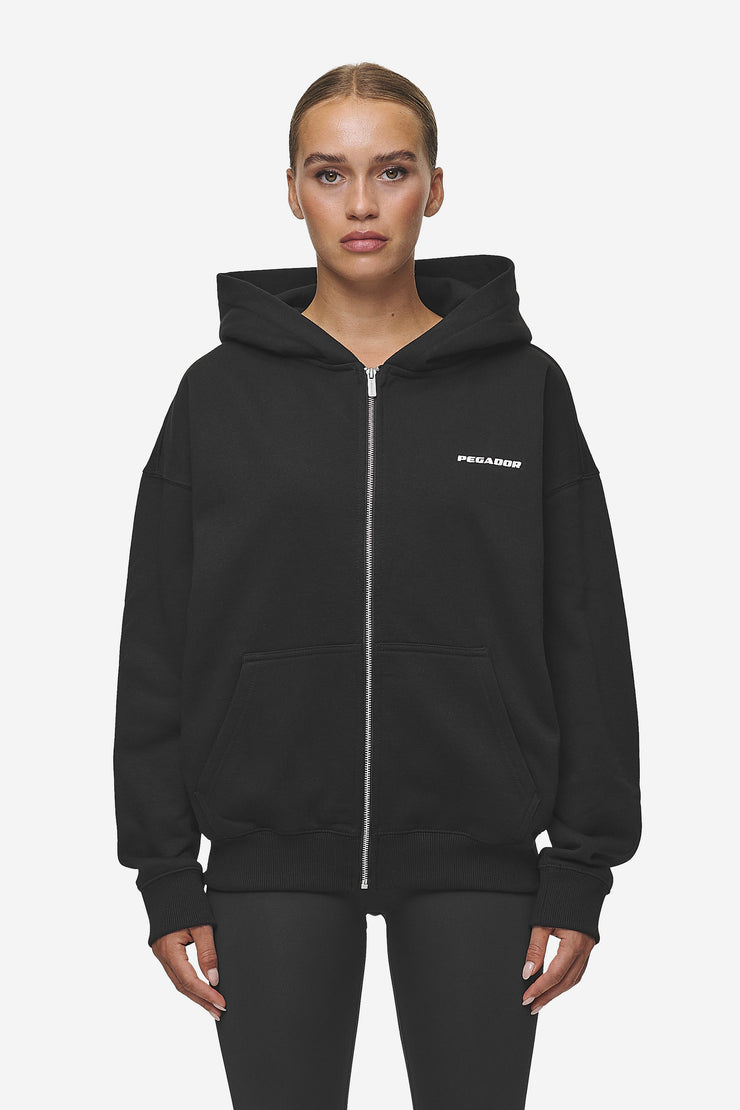 Pegador Clarita Oversized Sweat Jacket Black White Gum Vierteljährliche Förderung
