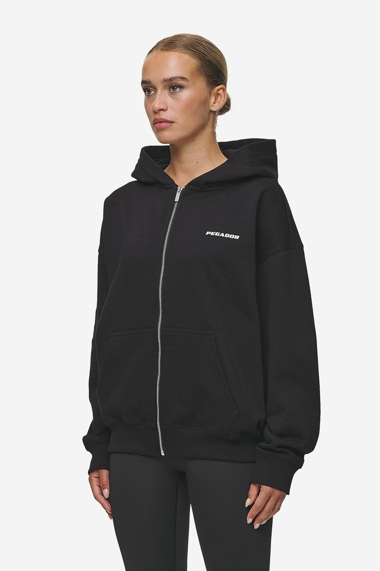 Pegador Clarita Oversized Sweat Jacket Black White Gum Vierteljährliche Förderung