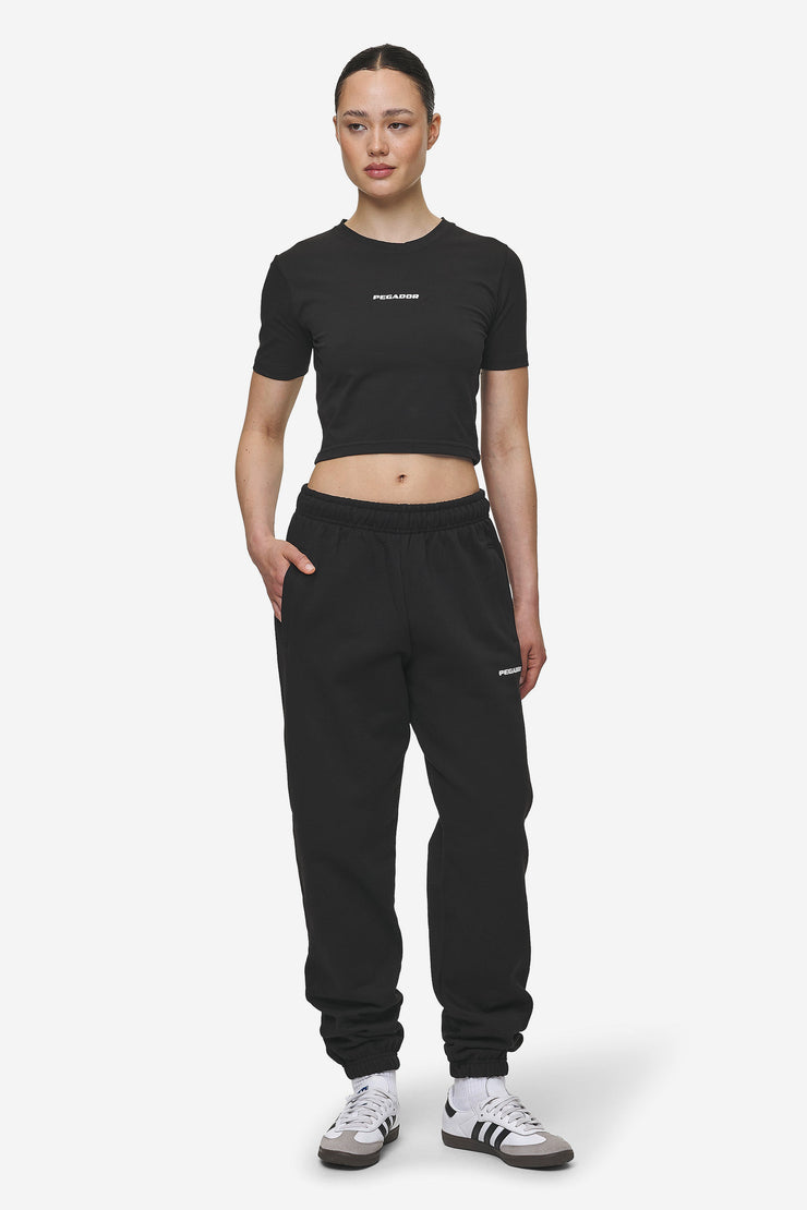 Pegador Ines Cropped Baby Tee Black White Gum Bis zu 55% Rabatt