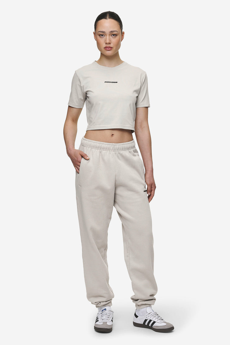 Pegador Ines Cropped Baby Tee Washed Moon Grey Black Gum Discount Store für neue Produkte