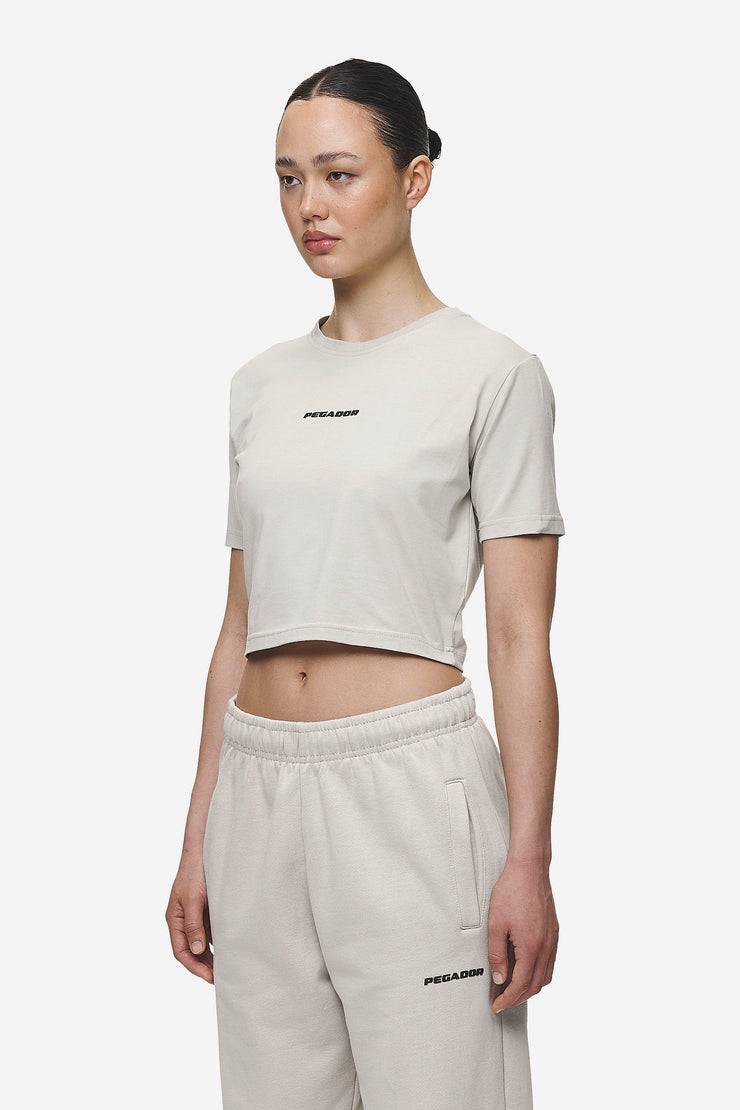 Pegador Ines Cropped Baby Tee Washed Moon Grey Black Gum Discount Store für neue Produkte