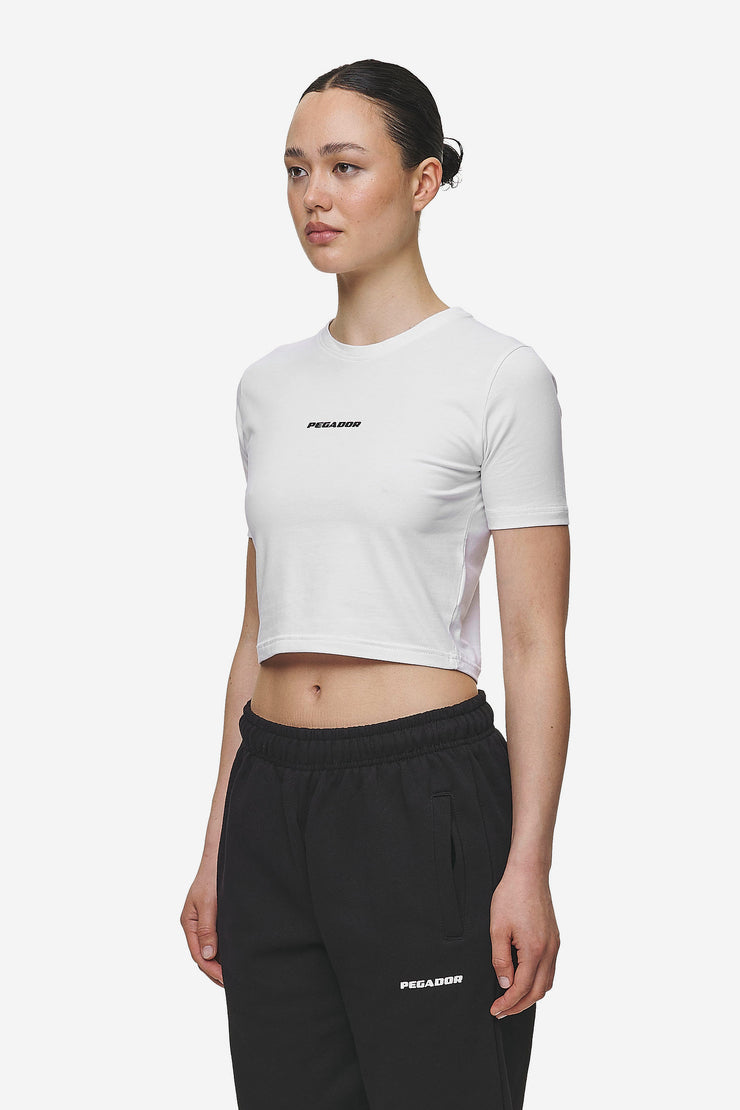 Pegador Ines Cropped Baby Tee White Black Gum Nur noch ein Tag übrig