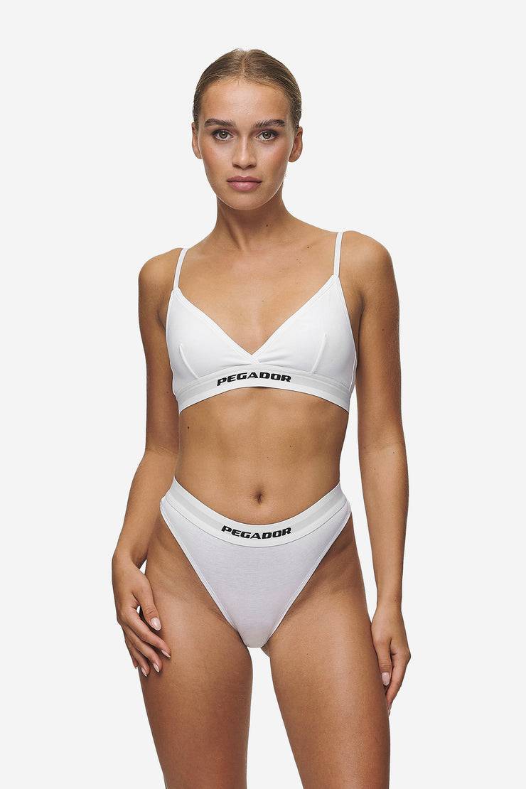 Pegador Senya Triangle Bralette White Black 50% Rabatt mit kostenlosem Versand