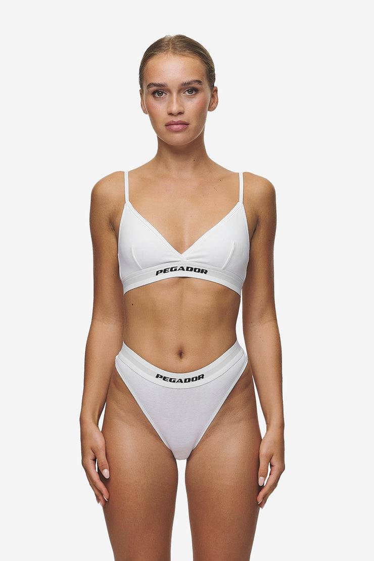 Pegador Senya Triangle Bralette White Black 50% Rabatt mit kostenlosem Versand