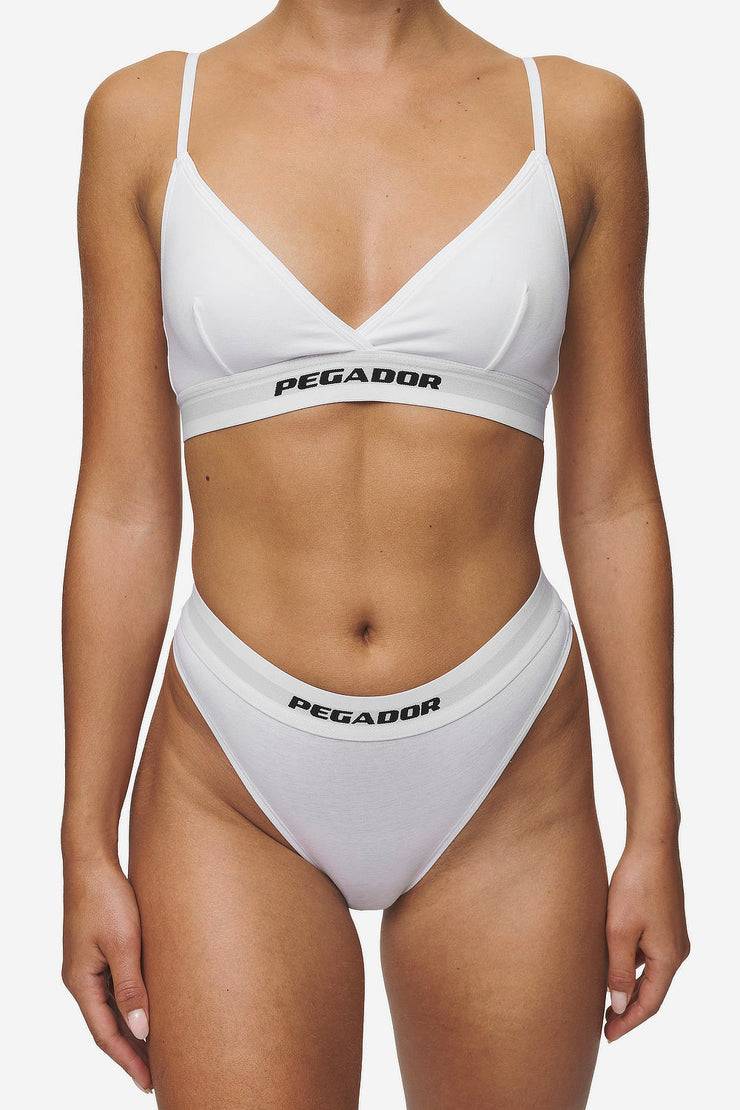 Pegador Senya Triangle Bralette White Black 50% Rabatt mit kostenlosem Versand