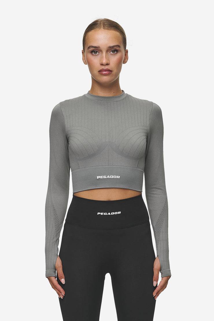 Pegador Telly Rib Longsleeve Washed Deep Grey 50% Rabatt für begrenzte Zeit