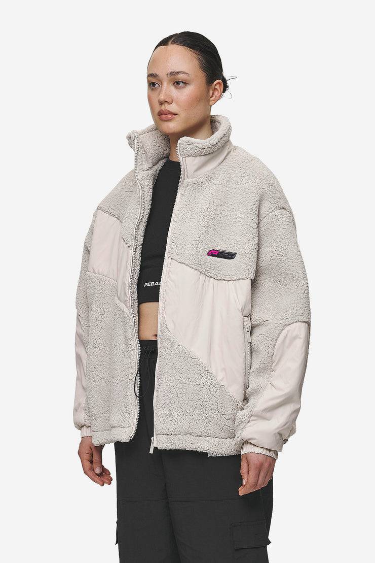 Pegador Risa Teddy Fabric Mix Jacket Moon Grey Hotsell