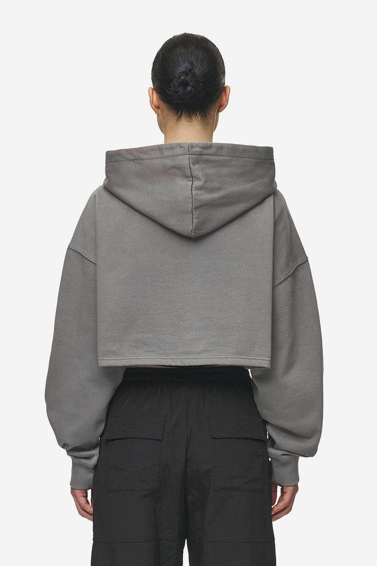 Pegador Mina Super Cropped Hoodie Washed Deep Grey Meist gekauft