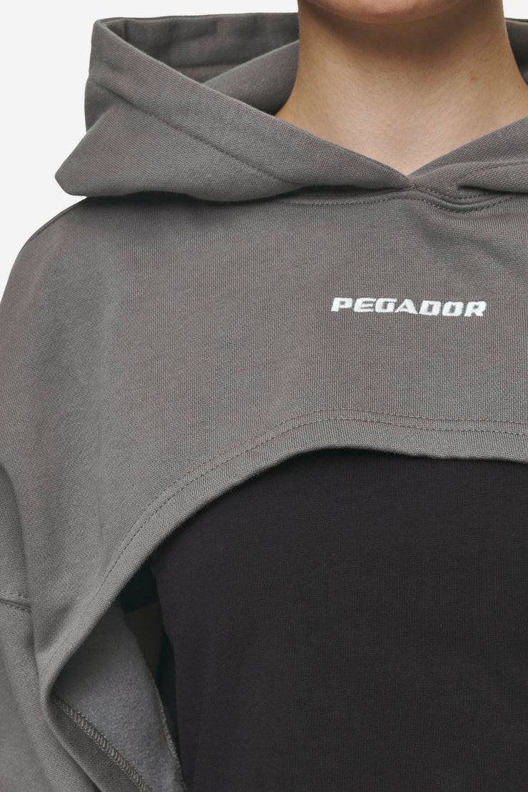 Pegador Mina Super Cropped Hoodie Washed Deep Grey Meist gekauft