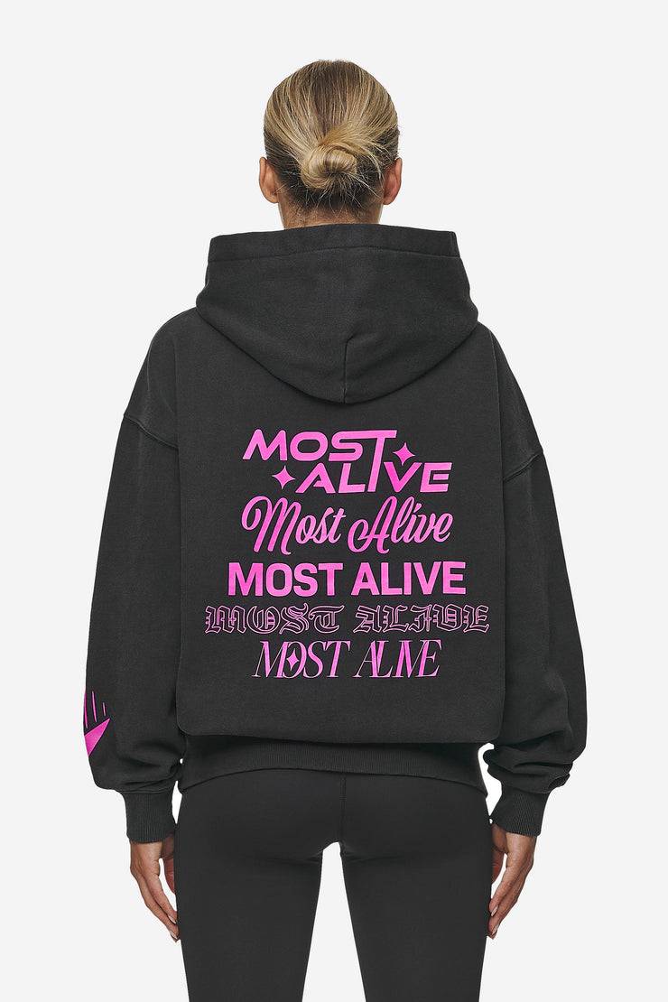 Pegador Mei Oversized Hoodie Vintage Black Kostenloser Versand