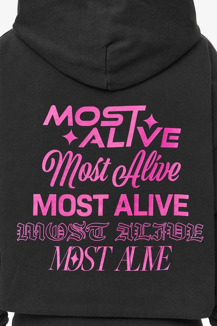 Pegador Mei Oversized Hoodie Vintage Black Kostenloser Versand