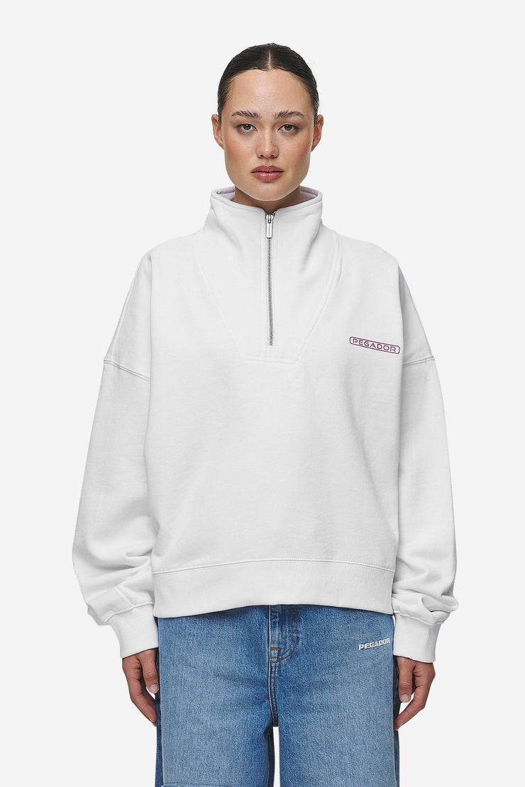Pegador Thea Oversized Halfzip Sweater White Günstig kaufen
