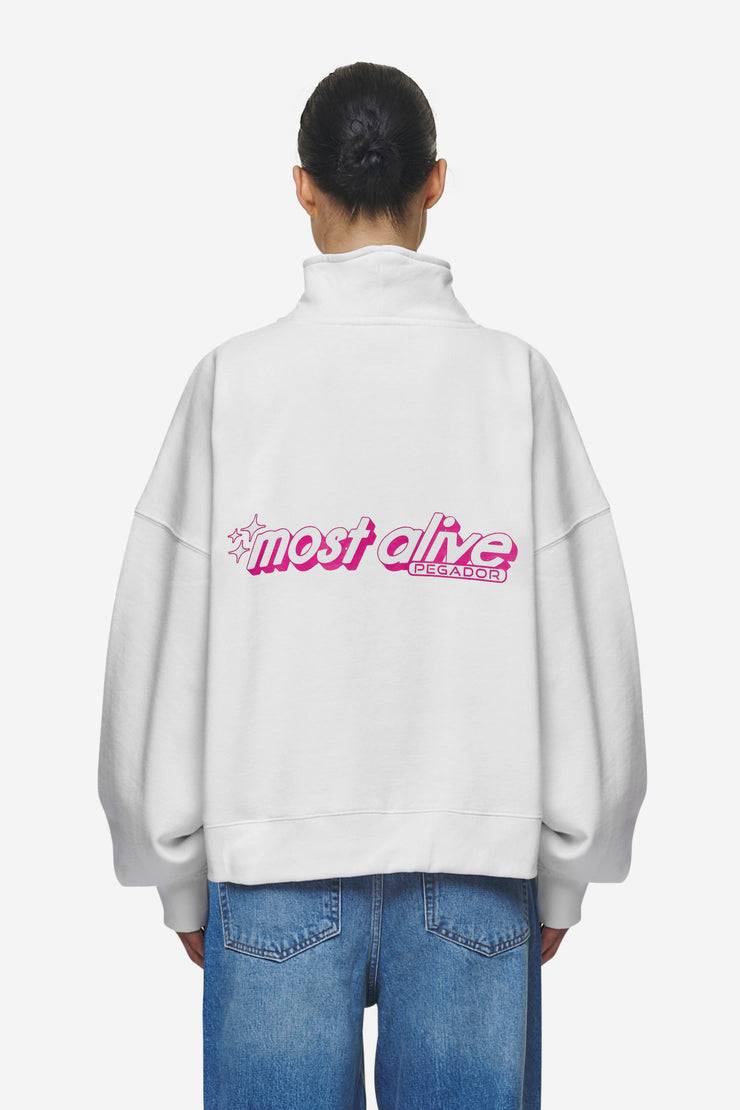 Pegador Thea Oversized Halfzip Sweater White Günstig kaufen