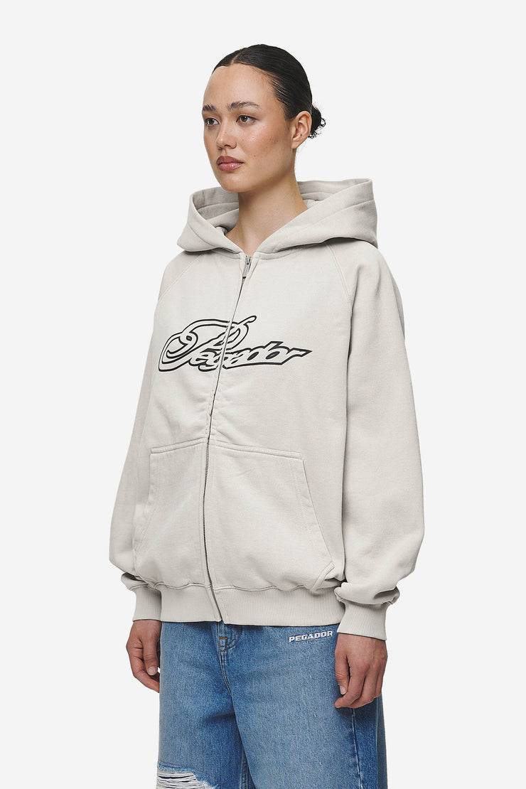 Pegador Anna Oversized Sweat Jacket Washed Moon Grey Versandkostenfrei