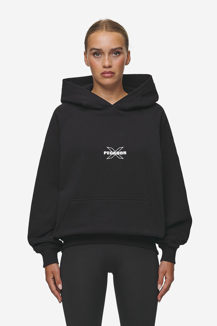 Pegador Belly Oversized Hoodie Washed Black Flash Sale