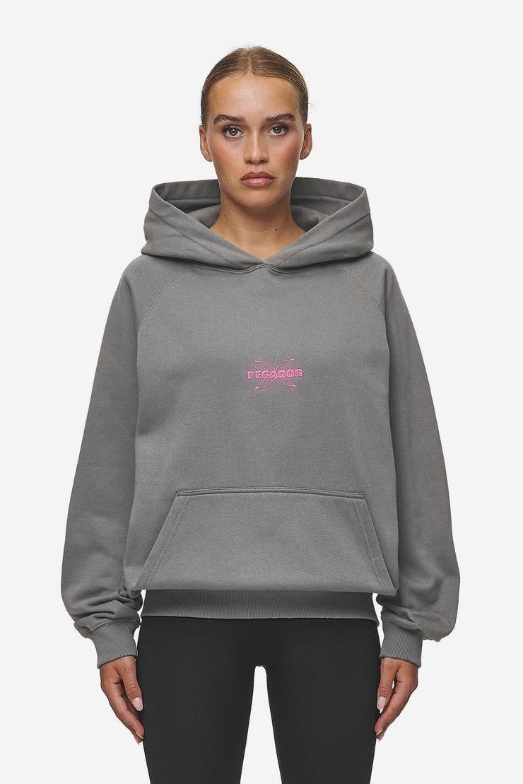 Pegador Belly Oversized Hoodie Washed Deep Grey Begrenztes Angebot