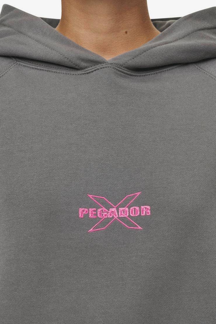 Pegador Belly Oversized Hoodie Washed Deep Grey Begrenztes Angebot