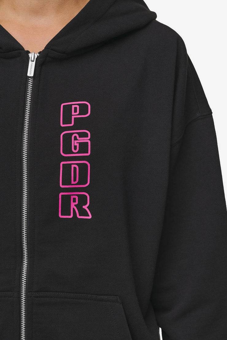 Pegador Skyla Oversized Sweat Jacket Heavy Washed Black Online Shopping