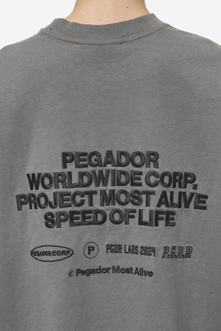 Pegador Sora Heavy Oversized Tee Washed Deep Grey Saisonschlussverkauf