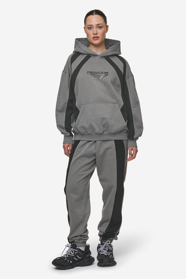 Pegador Amira Oversized Hoodie Washed Deep Grey Black Cyber Monday