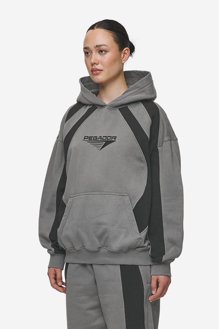Pegador Amira Oversized Hoodie Washed Deep Grey Black Cyber Monday