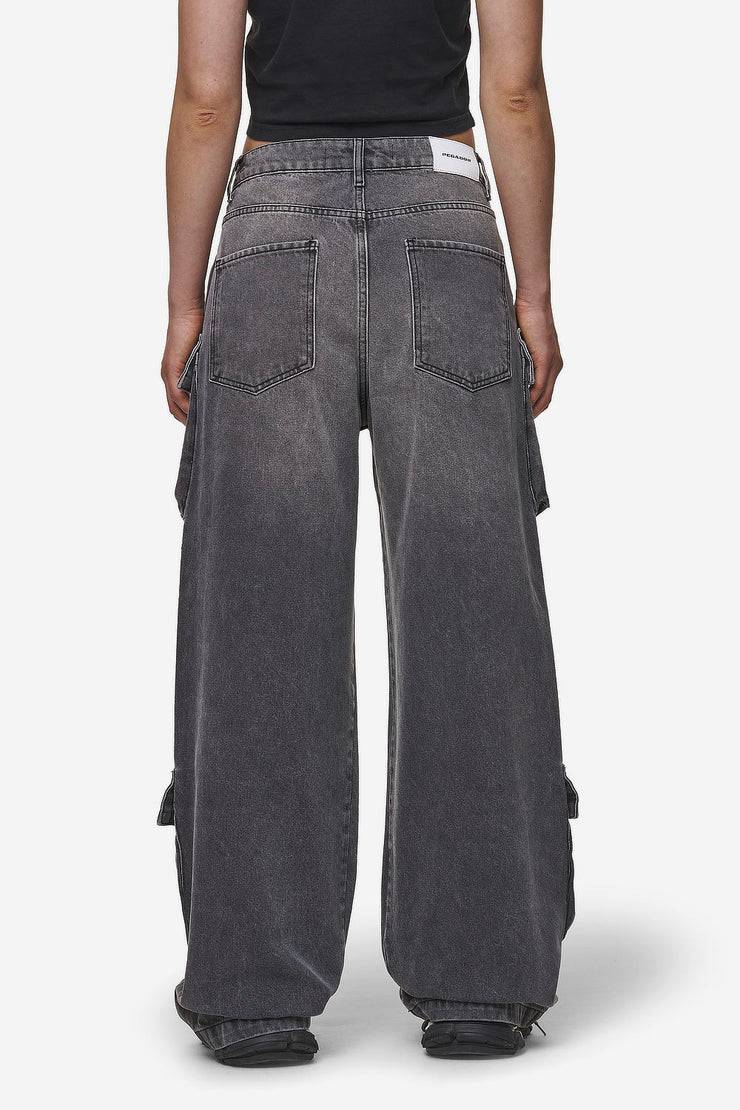Pegador Leli High Waist Cargo Jeans Washed Deep Grey Exklusive Angebote