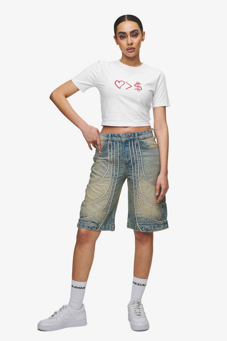 Pegador Jayde Baby Tee White Red Große Rabatte