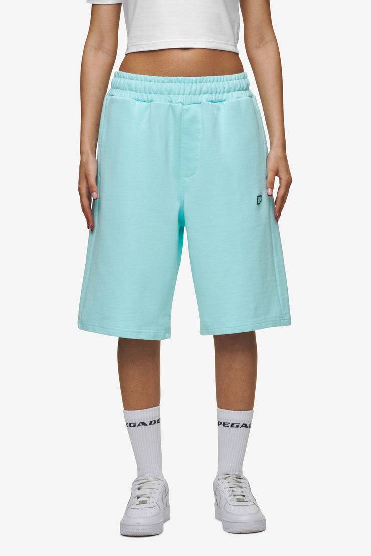 Pegador Leono Overknee Heavy Sweat Shorts Washed Sky Blue Gum Tiefpreis
