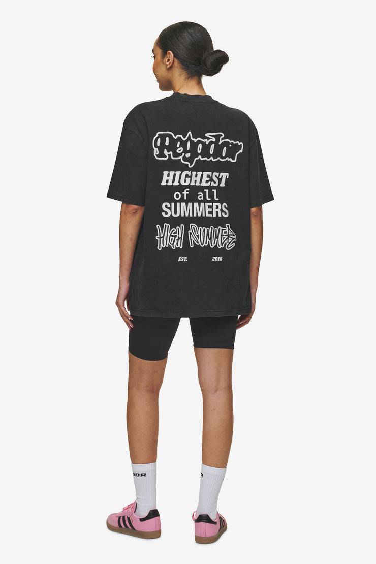 Pegador Denaud Oversized Tee Vintage Black Kostenlose Rückgabe