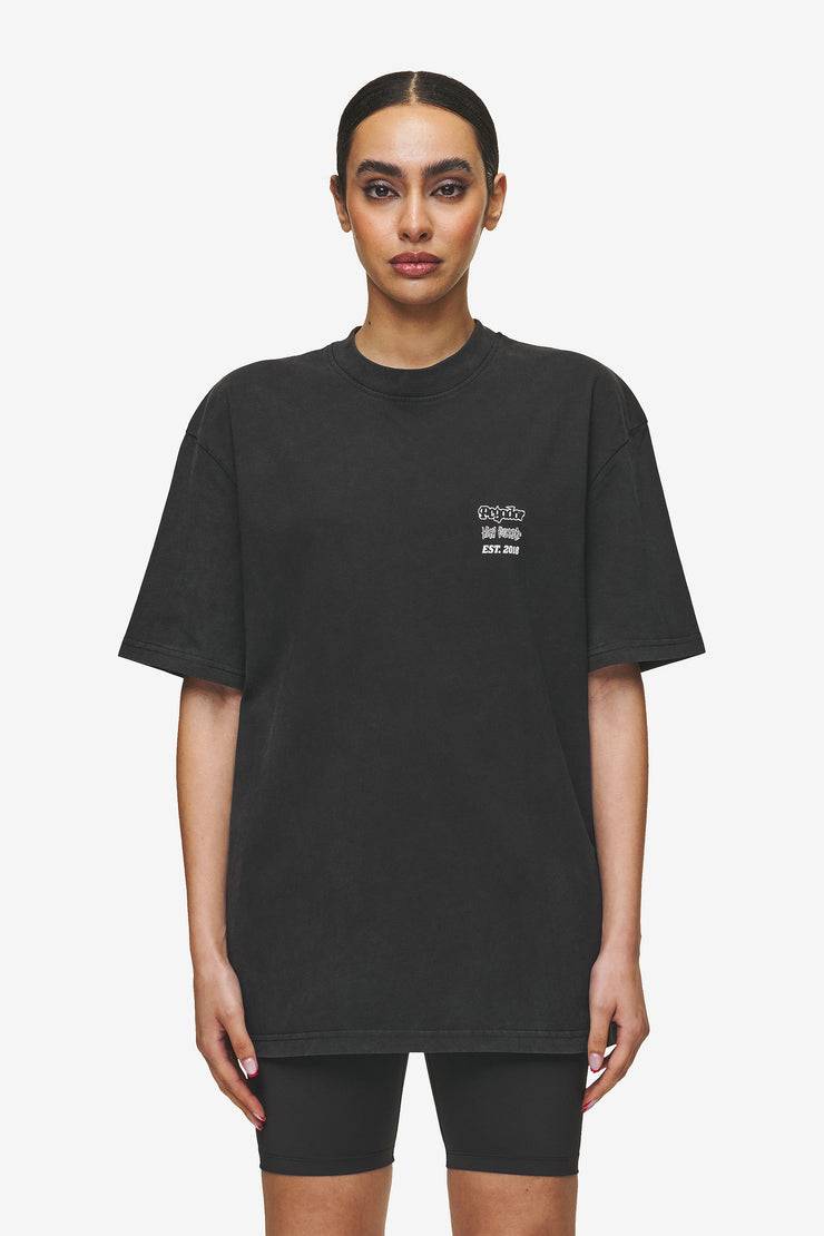 Pegador Denaud Oversized Tee Vintage Black Kostenlose Rückgabe