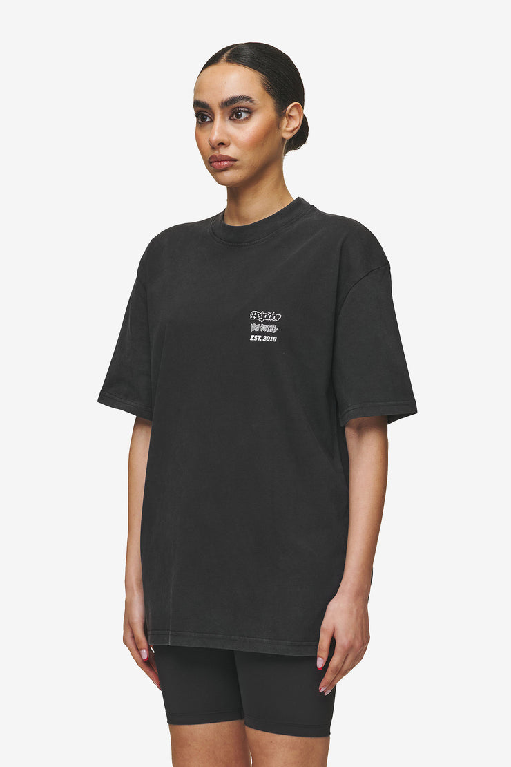 Pegador Denaud Oversized Tee Vintage Black Kostenlose Rückgabe