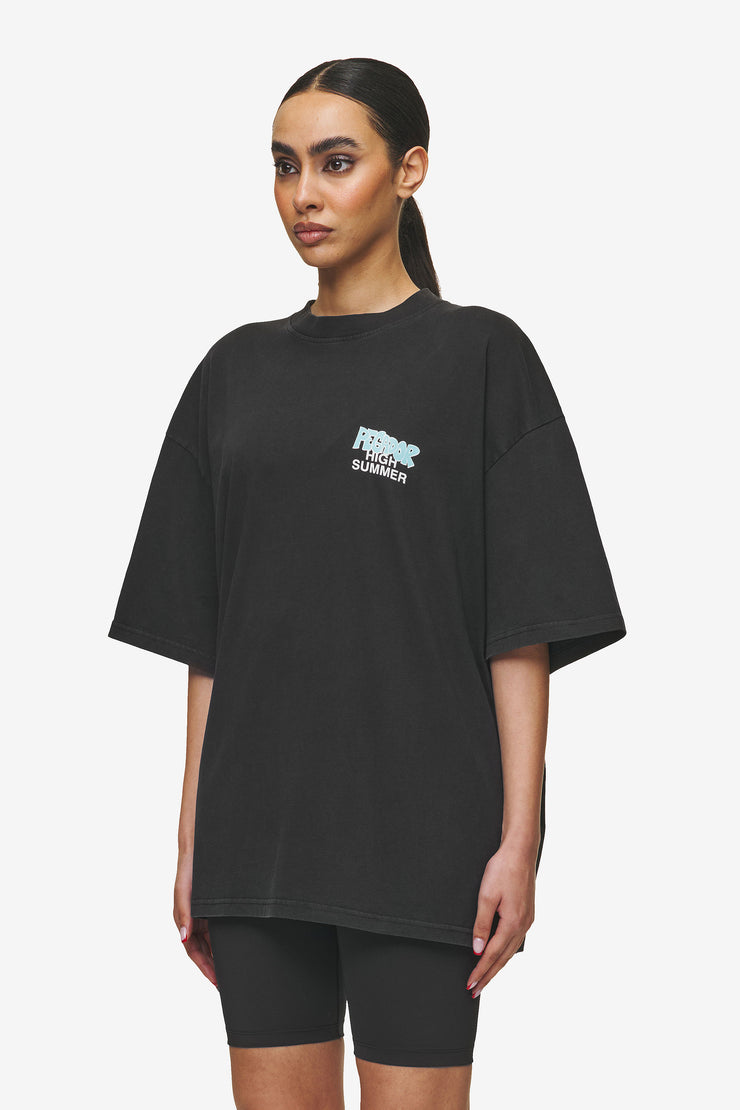 Pegador Farrar Boxy Tee Vintage Black Letzte 3 Tage