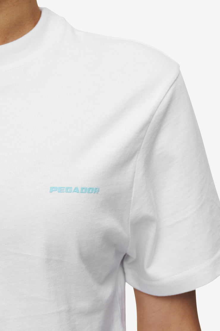 Pegador Logo Slim Tee White Sky Blue Letzter Tag