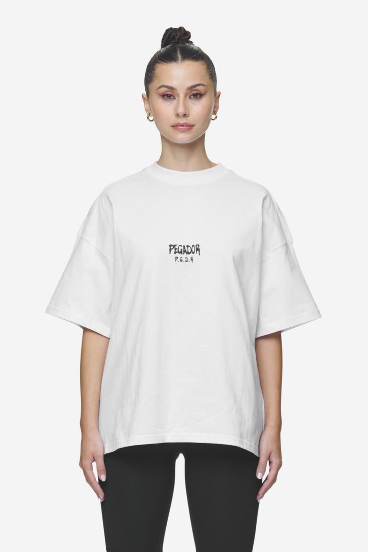 Pegador Ramira Heavy Oversized Tee White Sonderangebot der Fabrik