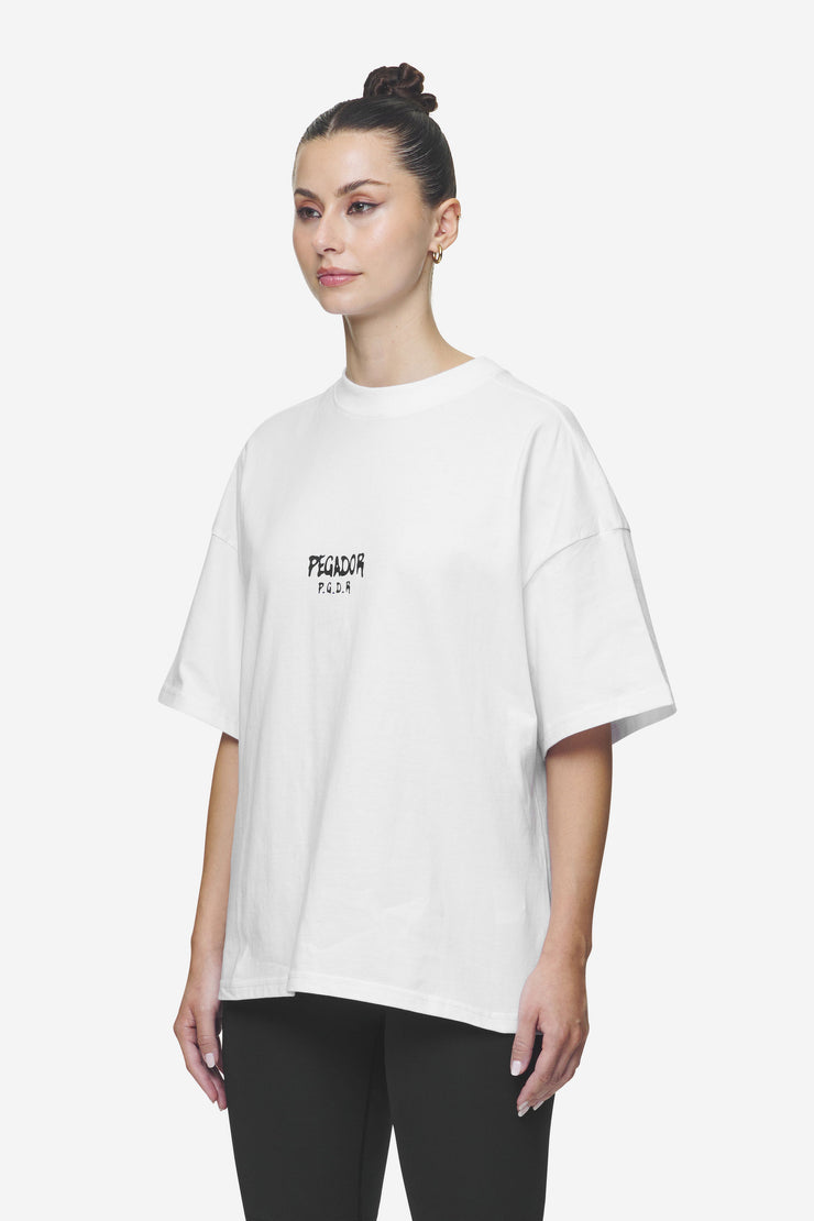 Pegador Ramira Heavy Oversized Tee White Sonderangebot der Fabrik