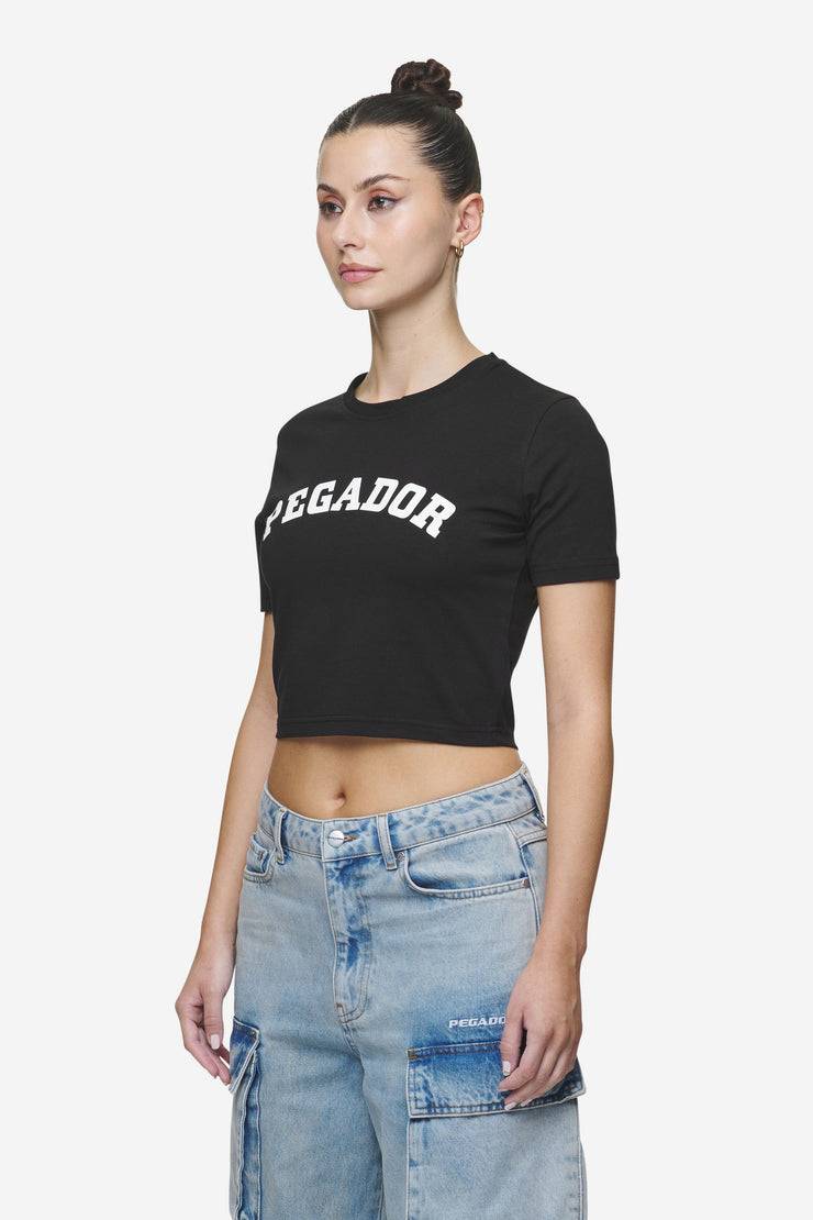 Pegador Jenna Cropped Baby Tee Black Vierteljährliche Förderung