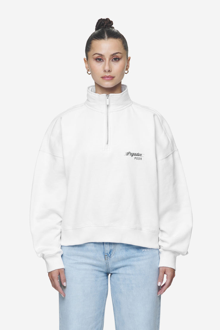Pegador Luz Oversized Halfzip Sweater White Discount Store für neue Produkte