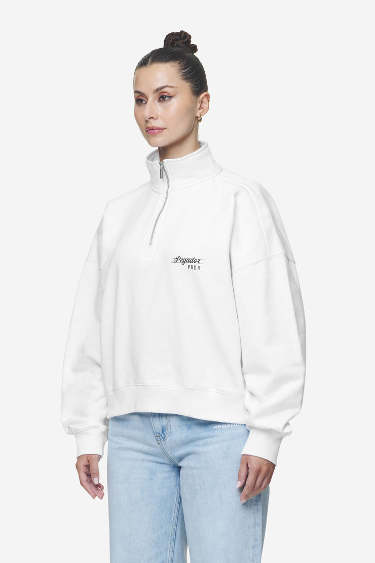 Pegador Luz Oversized Halfzip Sweater White Discount Store für neue Produkte