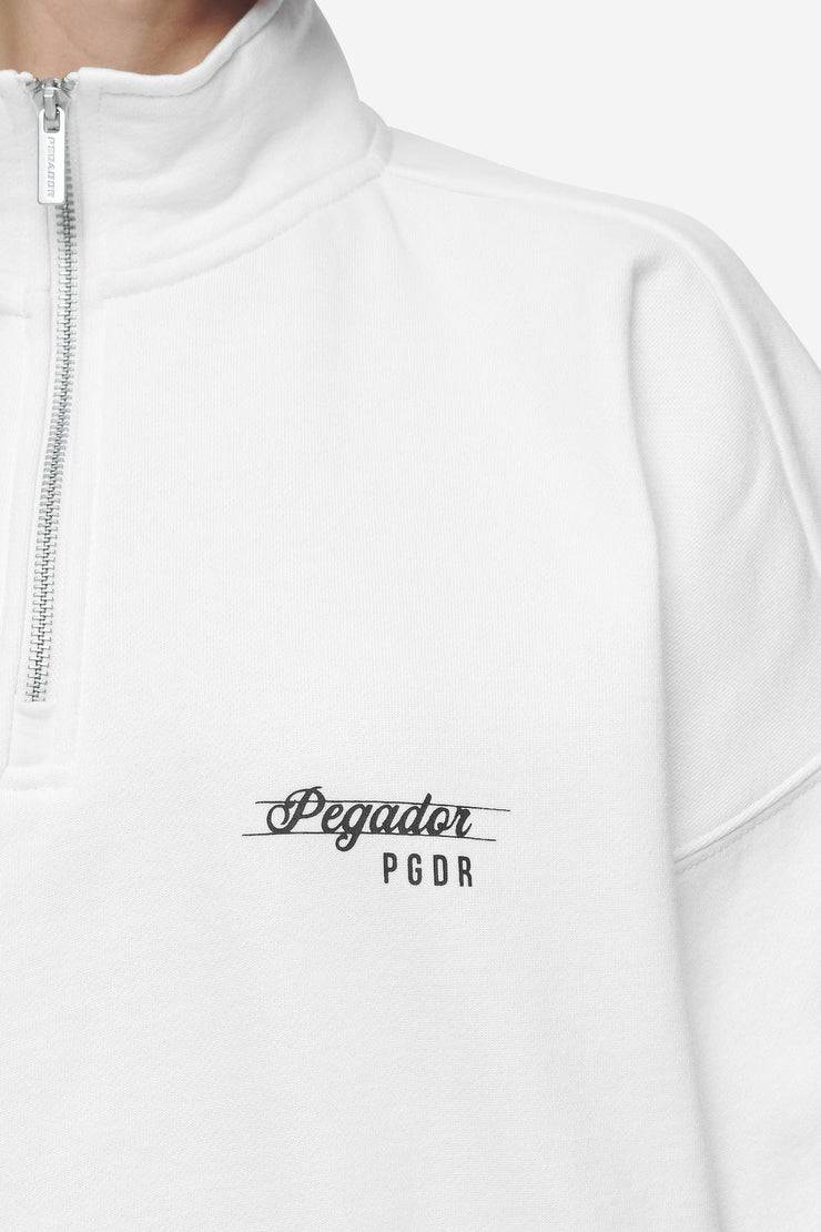 Pegador Luz Oversized Halfzip Sweater White Discount Store für neue Produkte