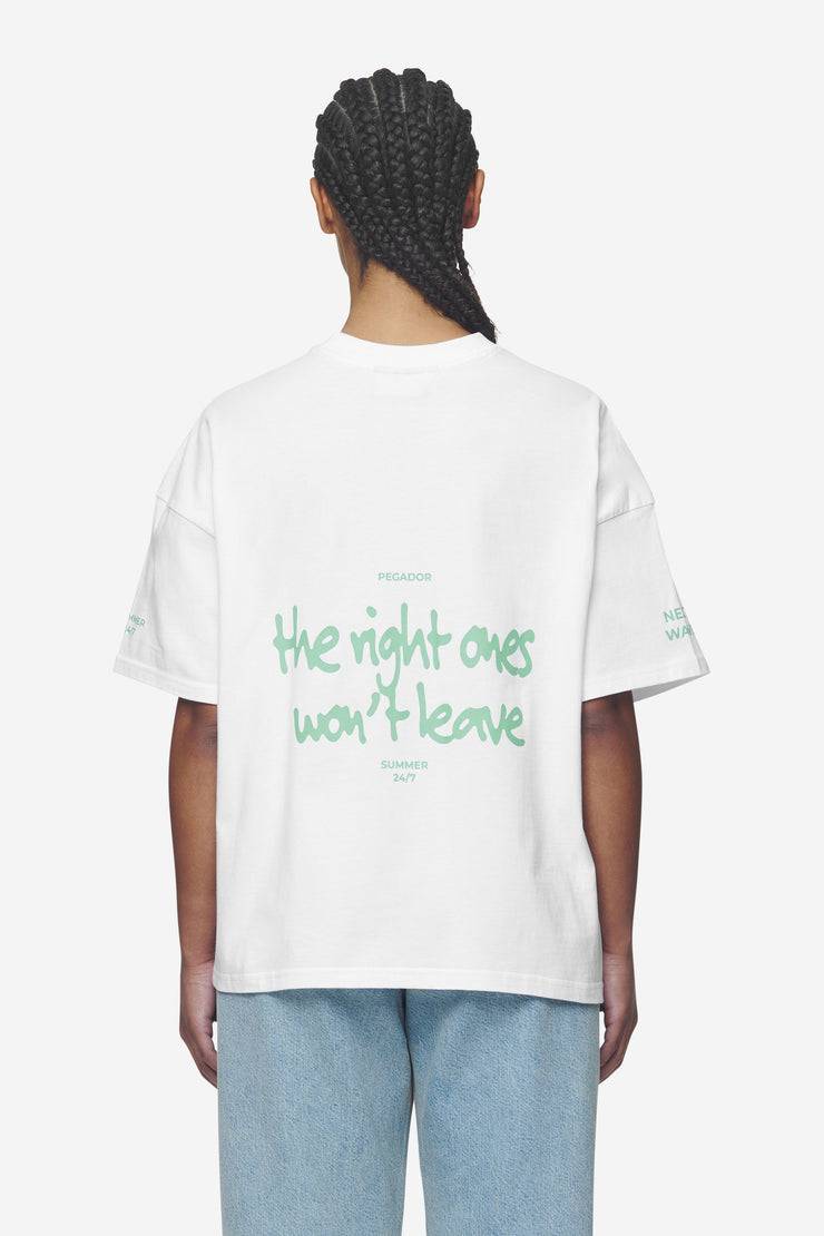 Pegador Aleja Heavy Oversized Tee White Super Rabatt