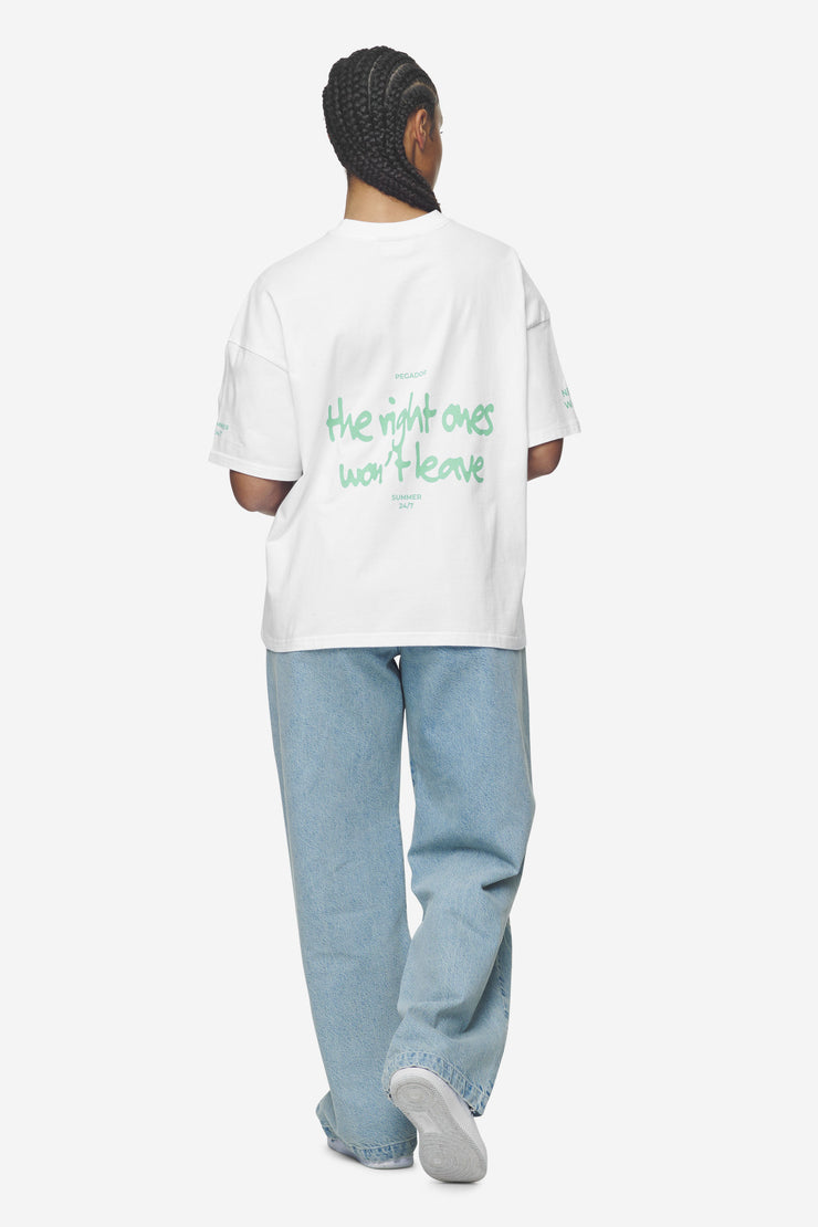 Pegador Aleja Heavy Oversized Tee White Super Rabatt