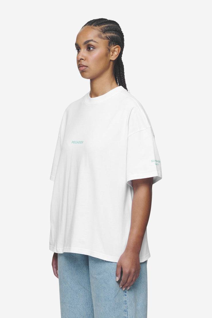 Pegador Aleja Heavy Oversized Tee White Super Rabatt