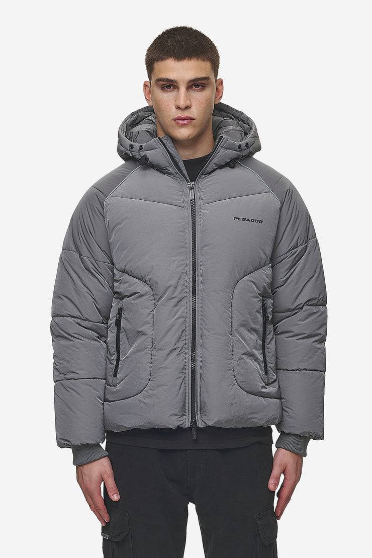 Pegador Toby Crushed Raglan Puffer Jacket Anthracite Auslauf
